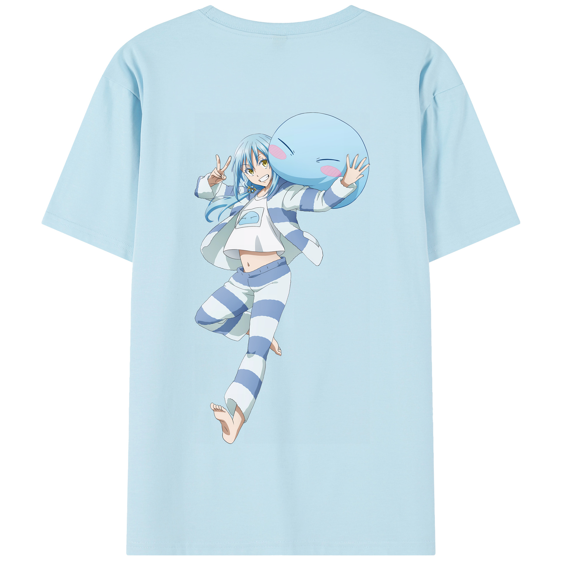 （画像用） 転スラ Regarding Reincarnated to Slime 綿100％半袖Tシャツ（背面プリント）